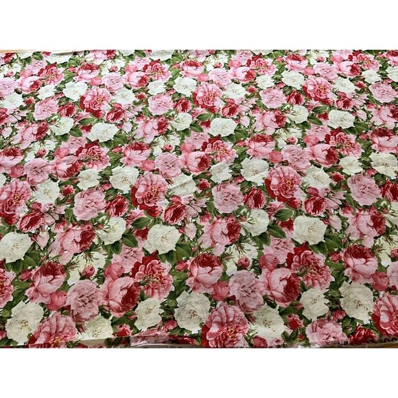 Candace Allen Vintage Rose Bouquet by David Textiles Cotton   3 Yards x 44" Wide - Picture 4 of 15